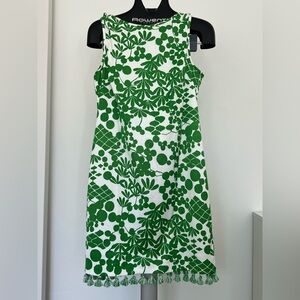 Trina Turk Mint Green Mini Dress with Tassels